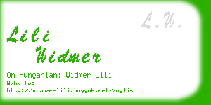 lili widmer business card